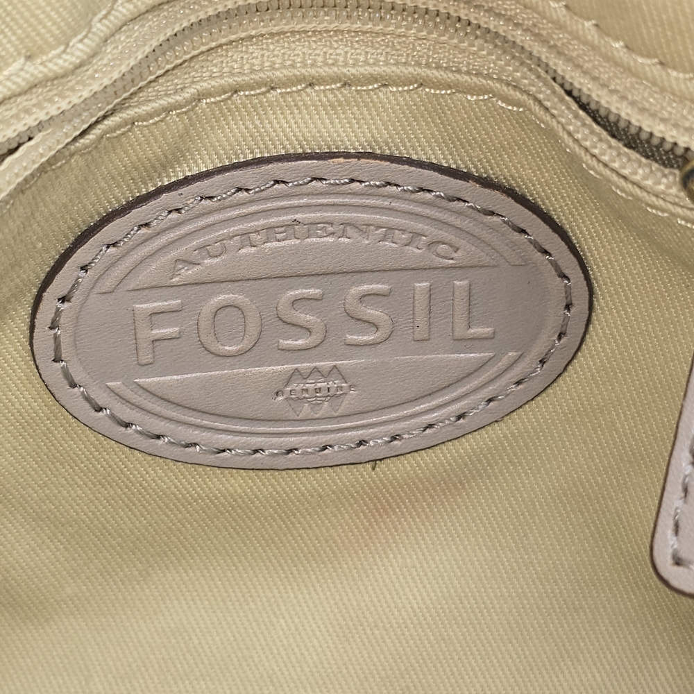 Fossil Morgan Small Crossbody Bag Purse Cream Pebbled Leather ZB5720 - Picture 14 of 16